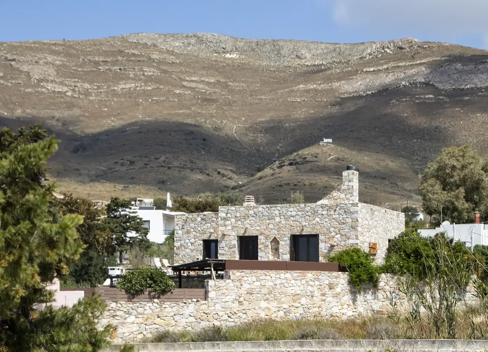 View from afar of the Villa Camellia